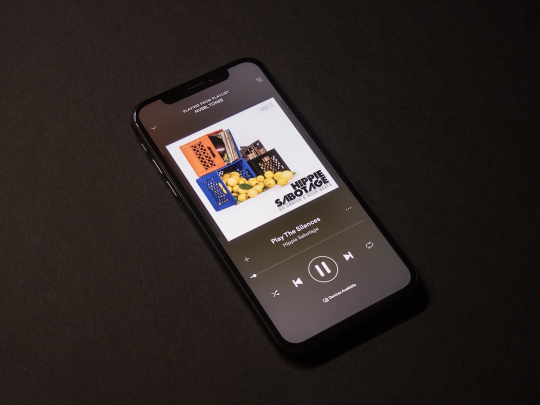 Smartphone displaying personalized music playlists