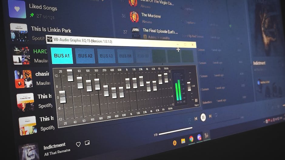 Music rotation schedule displayed on a screen